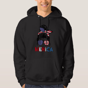 4th Of July Merica Sunglasses Classy Mum Life Mess Hoodie