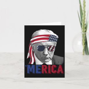 4th Of July merica Trump American Flag Usa Card