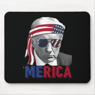 4th Of July merica Trump American Flag Usa  Mouse Pad