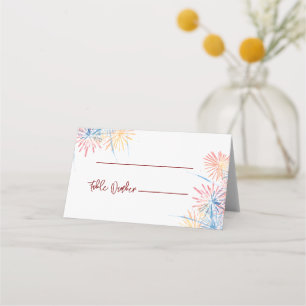 4th of July Minimalist Wedding Place Cards