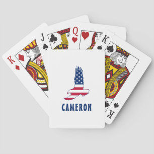 4th Of July Name USA Flag American Eagle America Playing Cards