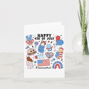 4th Of July Nicu Nurse Neonatal Intensive Care Uni Card