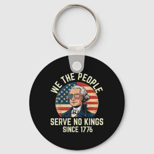 4th Of July No King In Usa 1776 Patriotic American Key Ring