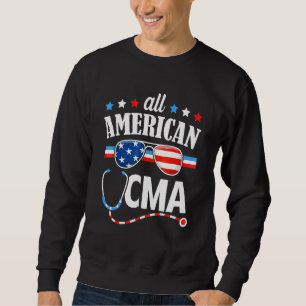 4th Of July Nurse American Cma Certified Medical A Sweatshirt