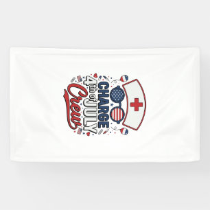 4th of July Nurse Crew Patriotic Medical Shirt Des Banner