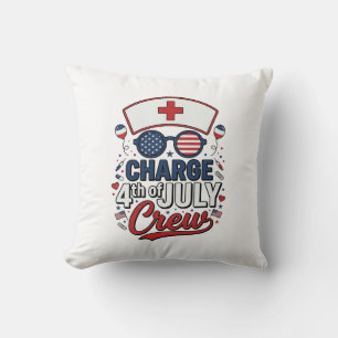 4th of July Nurse Crew Patriotic Medical Shirt Des Cushion