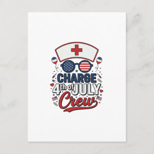 4th of July Nurse Crew Patriotic Medical Shirt Des Postcard