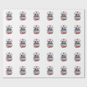 4th of July Nurse Crew Patriotic Medical Shirt Des Wrapping Paper