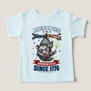 ​4th of July Opossum Hanging Toddler T-shirt