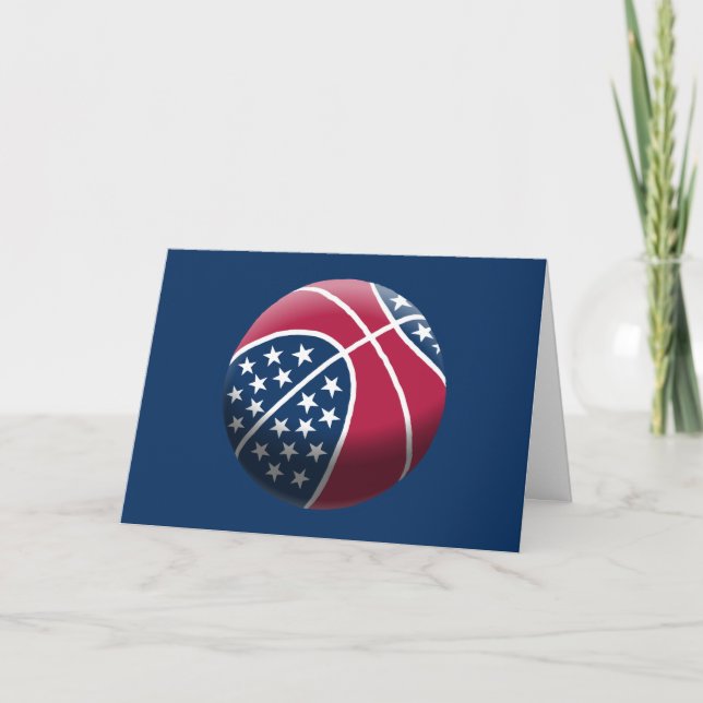 4th of July Party Basketball Invitation (Front)