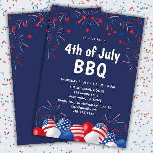 4th of July Party BBQ Invitation