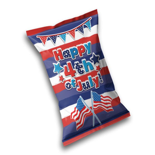 4th of July Party Chip Bag Wrappers Favours Notepad (Creator Uploaded)