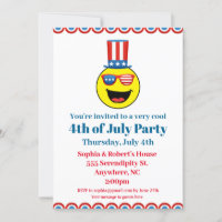 4th of July Party Cool Patriotic Emoji
