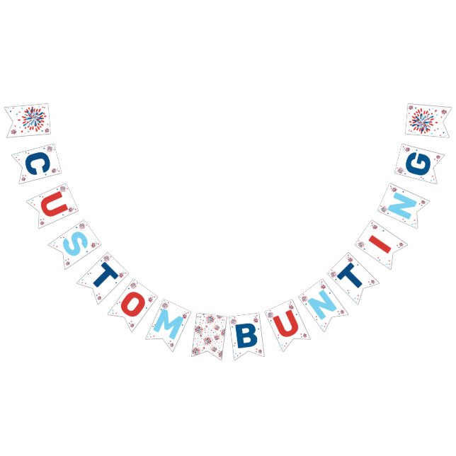 4th of July Party Decorations Birthday Custom Bunting (All)