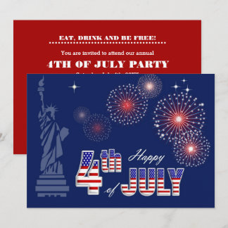 4th of July Party | Event Ptriotic Design Invitation