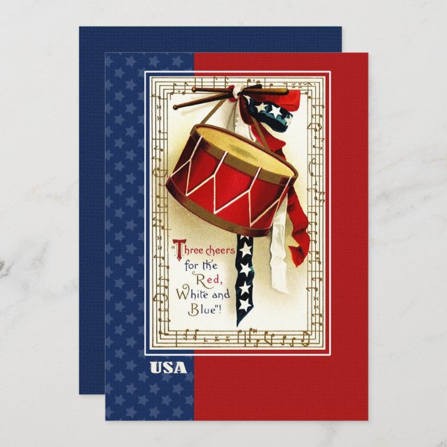 4th of July Party | Event Vintage design Invitation (Front/Back)
