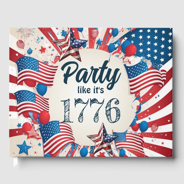 4th of July Party  Guest Book (Front)