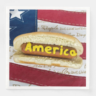 4th of July party hot dog Napkin