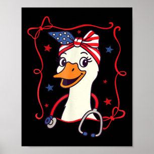 4th Of July Party In The Usa American Flag Indepen Poster