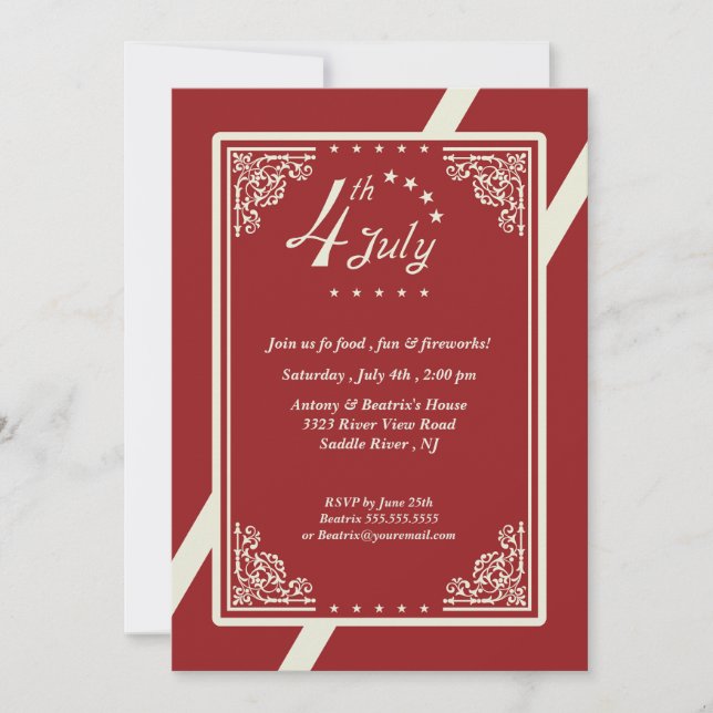 4th of july Party Invitation (Front)
