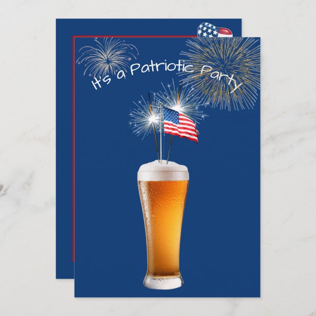 4th Of July Party Invitation (Front/Back)