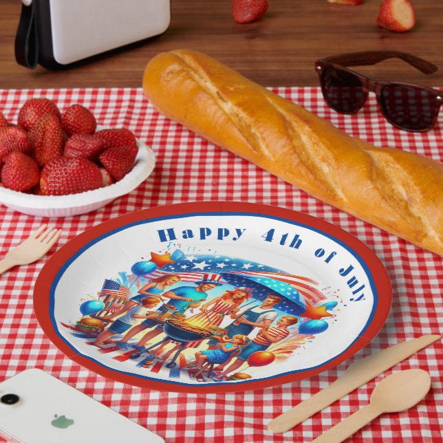 4th of July Party Paper Plate (Picnic)