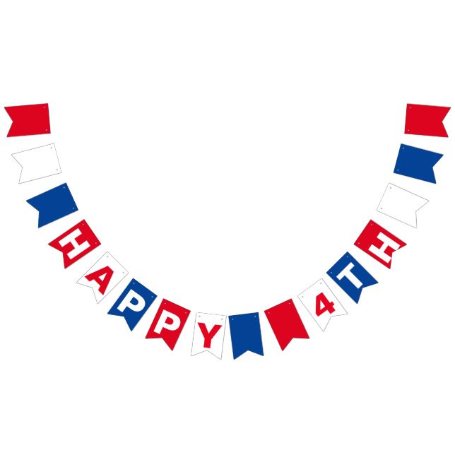 4th of July Party Red White And Blue Patriotic Bunting (All)