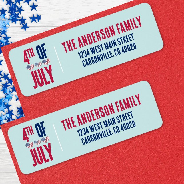 4th Of July Party Return Address (4th Of July Party Return Address label)