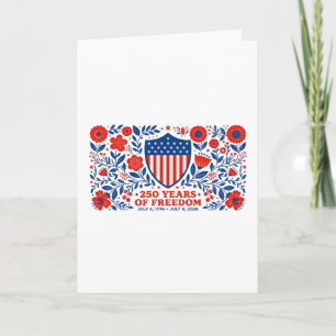 4th of July Patriotic 250th Anniversary 250 Years  Card