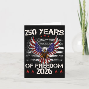 4th of july patriotic 250th anniversary 250 years card