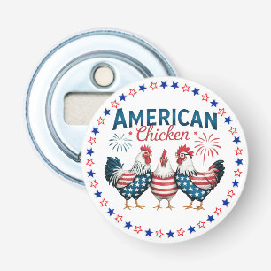 4th of July Patriotic American Chicken-62987 Bottle Opener