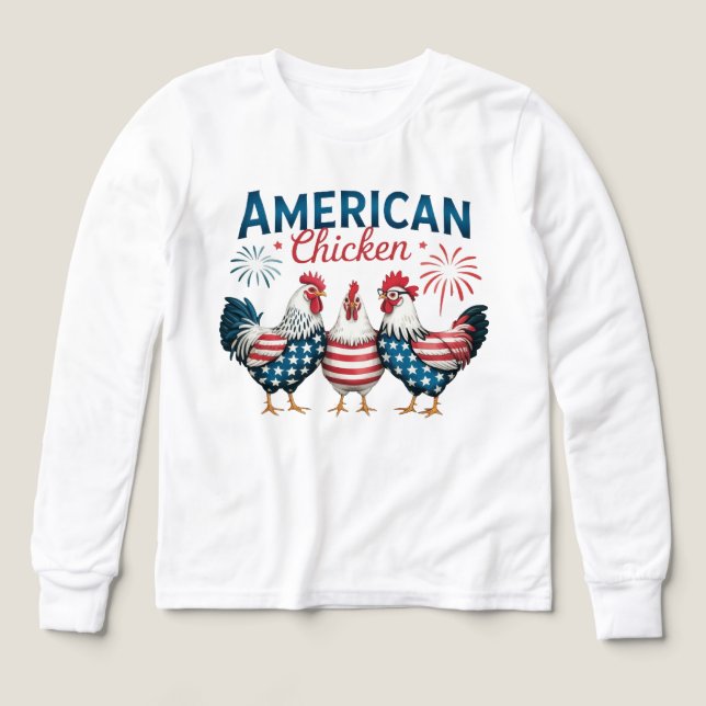 4th of July Patriotic American Chicken Design (Design Front)