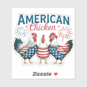 4th of July Patriotic American Chicken Design