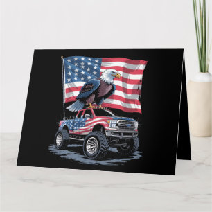 4th of July Patriotic American Flag Eagle USA Card