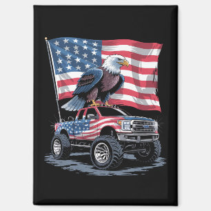 4th of July Patriotic American Flag Eagle USA Magnet