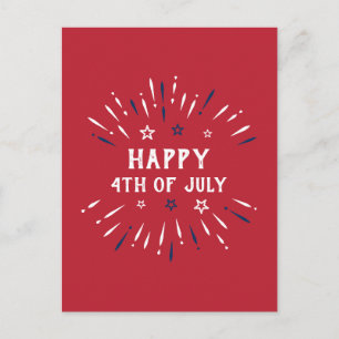 4th Of July Patriotic American Independence Day Holiday Postcard