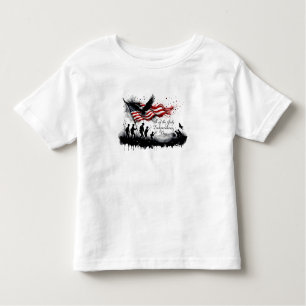 4th of July Patriotic Art with Flag & Soldiers Toddler T-Shirt