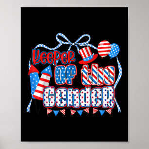 4th Of July Patriotic Baby Reveal Party Keeper Of Poster
