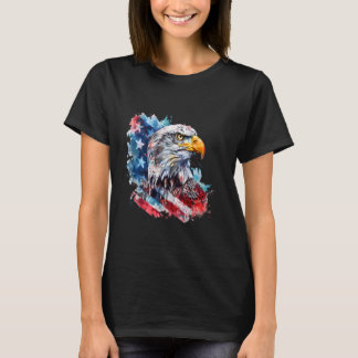 4th Of July Patriotic Bald Eagle America American  T-Shirt
