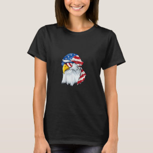 4th Of July Patriotic Bald Eagle Mullet Usa Americ T-Shirt