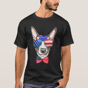 4th Of July Patriotic Bull Terrier American Flag S T-Shirt