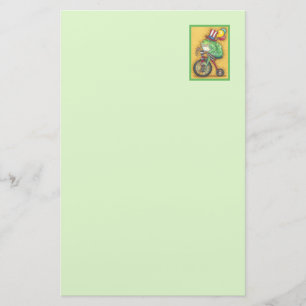 4TH OF JULY PATRIOTIC BULLFROG STATIONERY Green