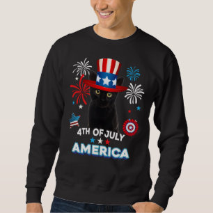 4th Of July Patriotic Day Black Cat Independence D Sweatshirt