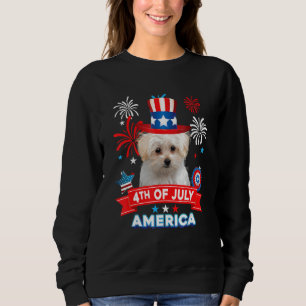 4th Of July Patriotic Day Maltese Dog Independence Sweatshirt