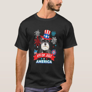 4th Of July Patriotic Day Schnauzer Dog Independen T-Shirt