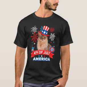 4th Of July Patriotic Day Somali Cat Independence T-Shirt