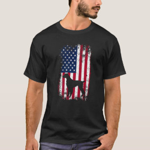 4th Of July Patriotic Dog Mom Dad US Flag Brittany T-Shirt