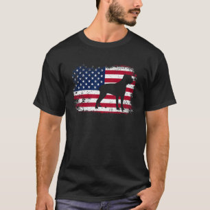 4th Of July Patriotic Dog Mom Dad US Flag Cane Cor T-Shirt