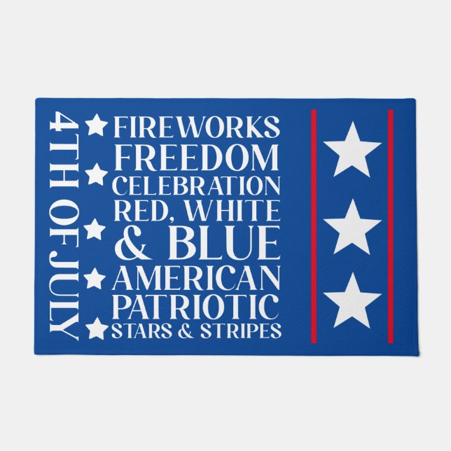 4th of July Patriotic Doormat (Front)