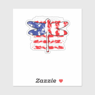 4th Of July Patriotic Dragonfly US American Flag